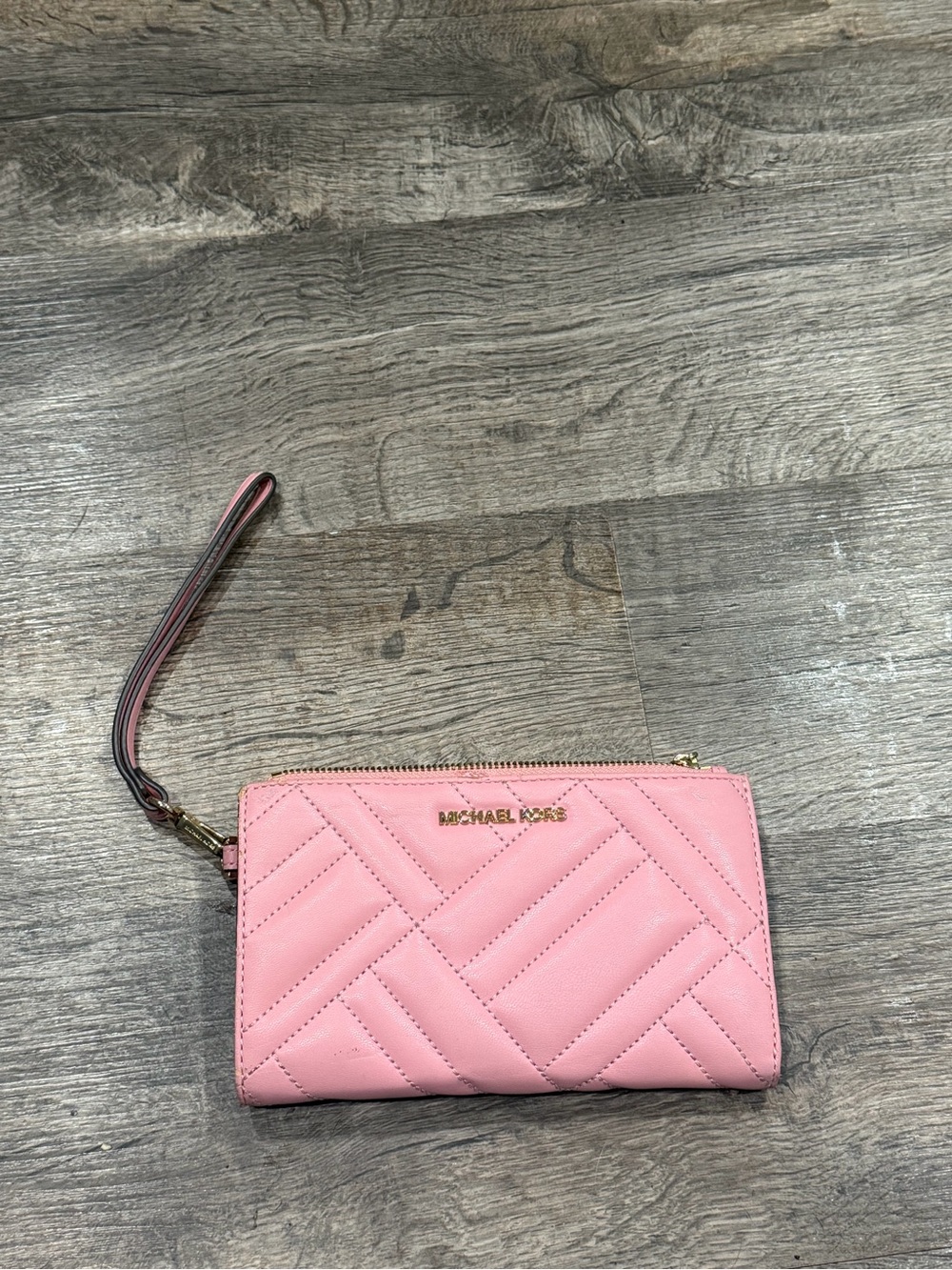 Michael Kors Pink Quilted Wristlet